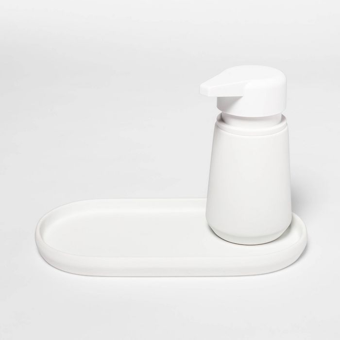 Modern Soft Touch Tray White - Threshold™ | Target