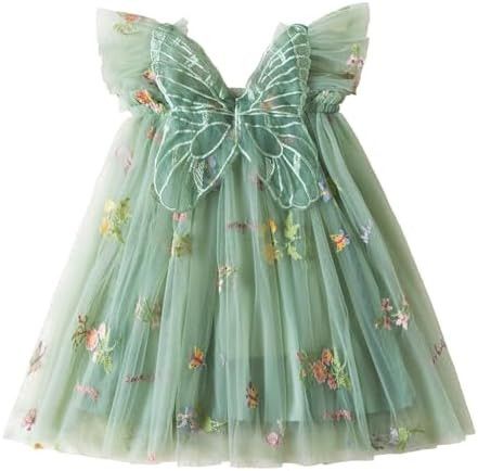 NNJXD Baby Girl Tulle Dress Casual Flower Embroidery Toddler Dresses | Amazon (US)