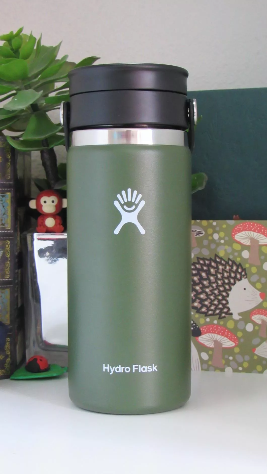 Hydro Flask 16 oz Wide Mouth Bottle with Flex Sip Lid Olive