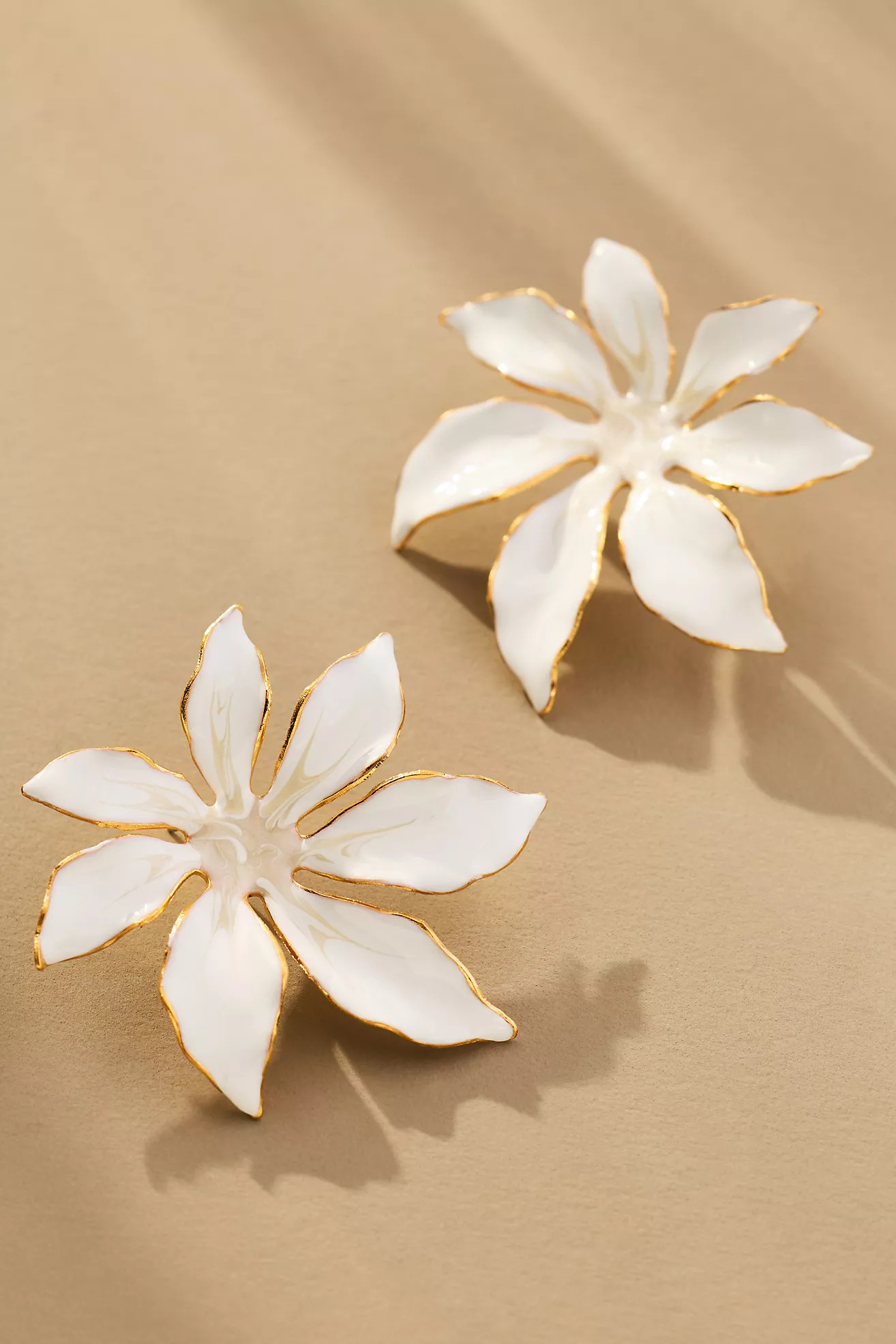 The Pink Reef Handpainted Tropic Post Earrings | Anthropologie (US)