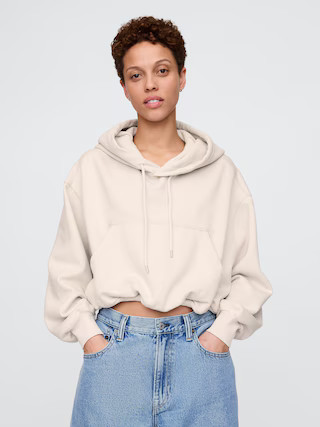 Heavyweight French Terry Cropped Bubble Hoodie | Gap (CA)