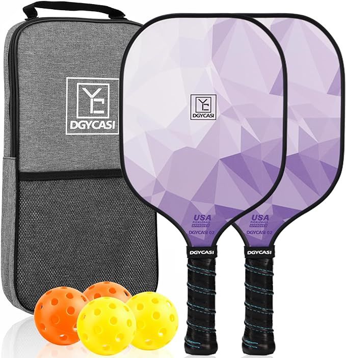 Pickleball Paddles Set of 2, 2024 USAPA Approved, Carbon Fiber Surface (CHS), Polypropylene Honey... | Amazon (US)