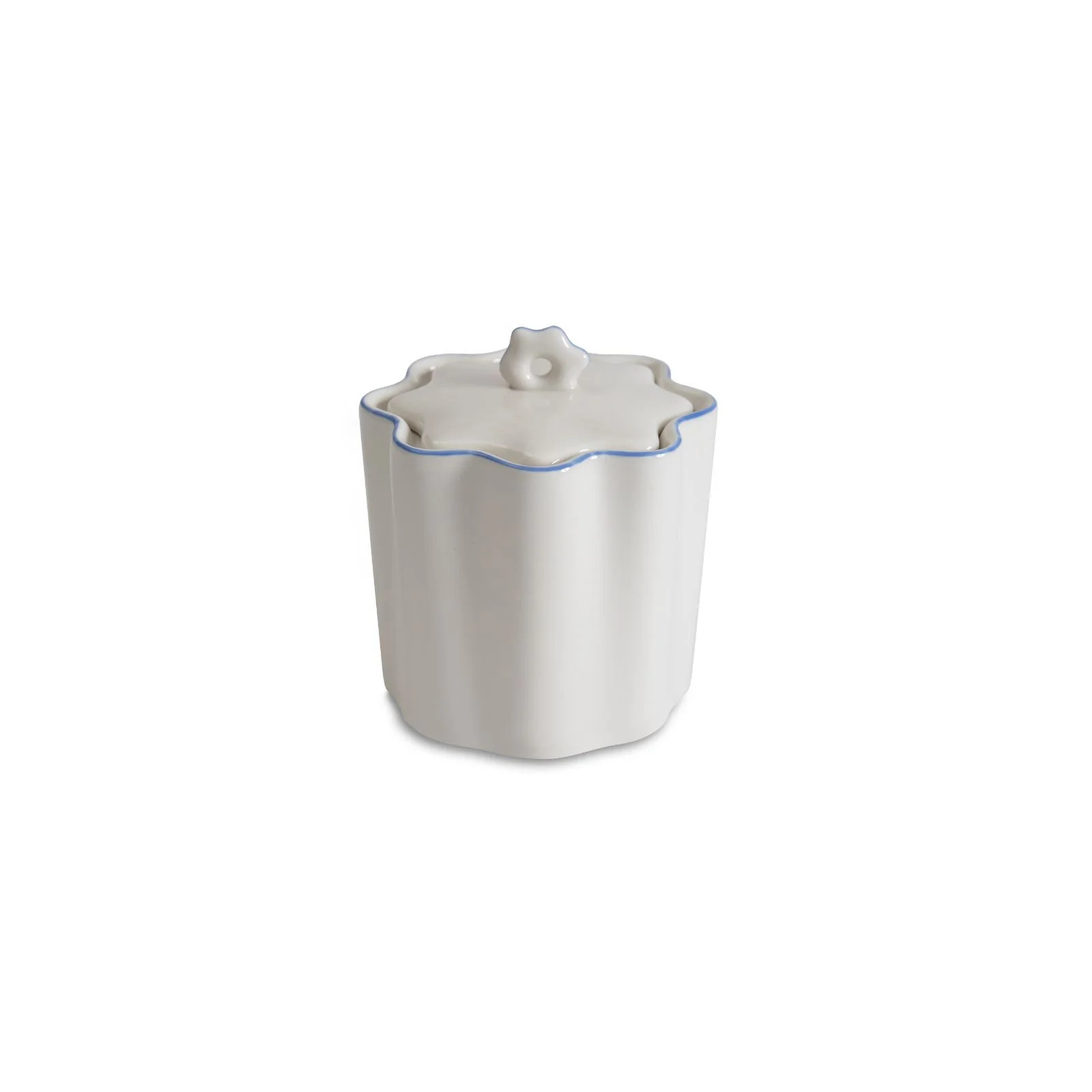 French Border Cotton Jar in Light Blue | Brooke & Lou | Brooke and Lou