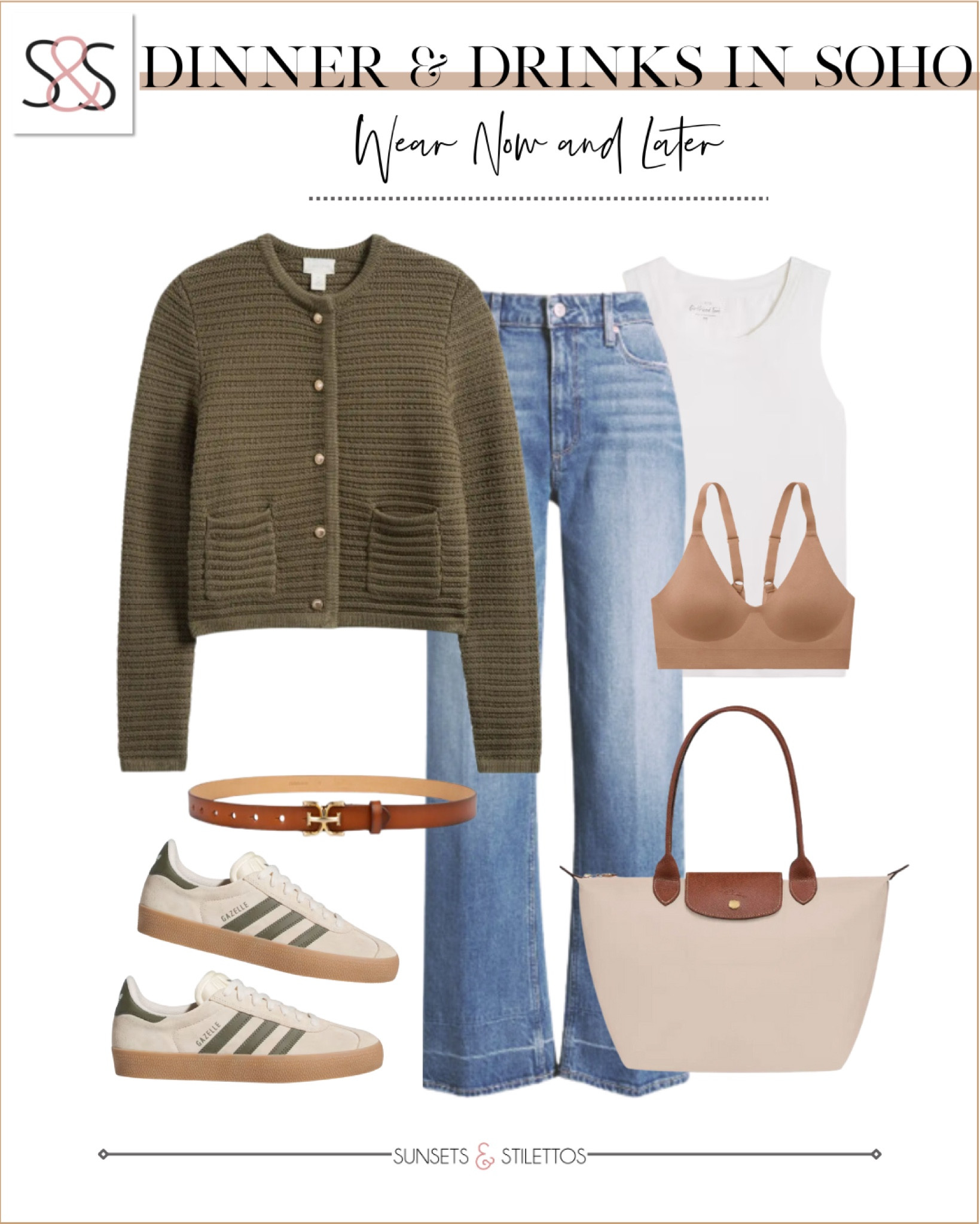 Experiencing work outfit fatigue? This cardigan with wide leg jeans is an easy way to dress polished for Spring! These Adidas sneakers are also some of my favorites!

Sunsets and Stilettos, errands, adidas sneakers 

#LTKFindsUnder50 #LTKWorkwear #LTKOver40