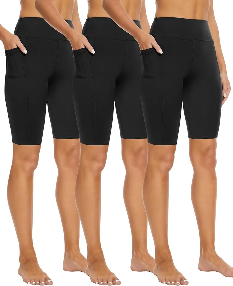 Syrinx 3 Pack Biker Shorts for Women – 8"/5"/3" High Waisted Tummy Control Workout Yoga Running... | Amazon (US)