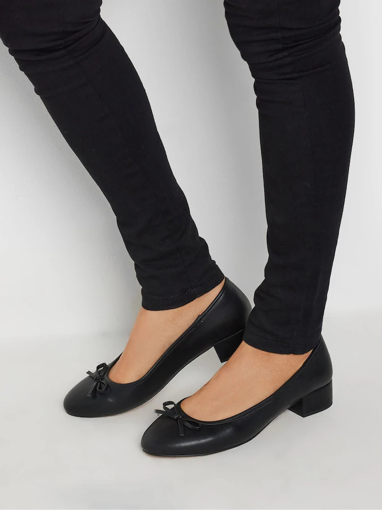 Buy Long Tall Sally Black Heeled Ballet shoes from Next Australia | Next AU
