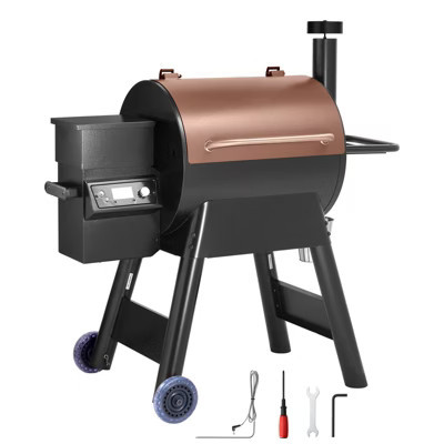 VEVOR Wood Pellet Grill Smoker, 8 in 1 BBQ Grills for Outdoor Cooking, 575 Square Inches Cook Area Electric Grill, 500°F Max Temperature, Black | Target
