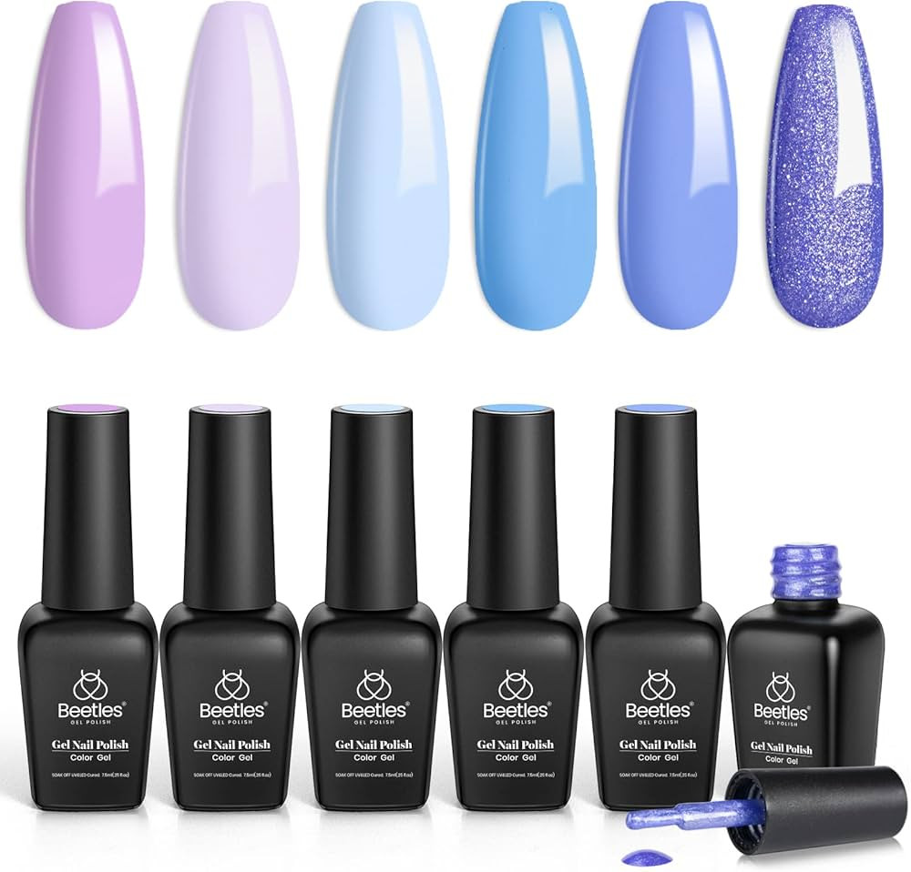 Beetles Gel Nail Polish Kit Spring Summer Colors, Dreamy Aesthetic Collection 6Pcs Gel Polish Tre... | Amazon (US)