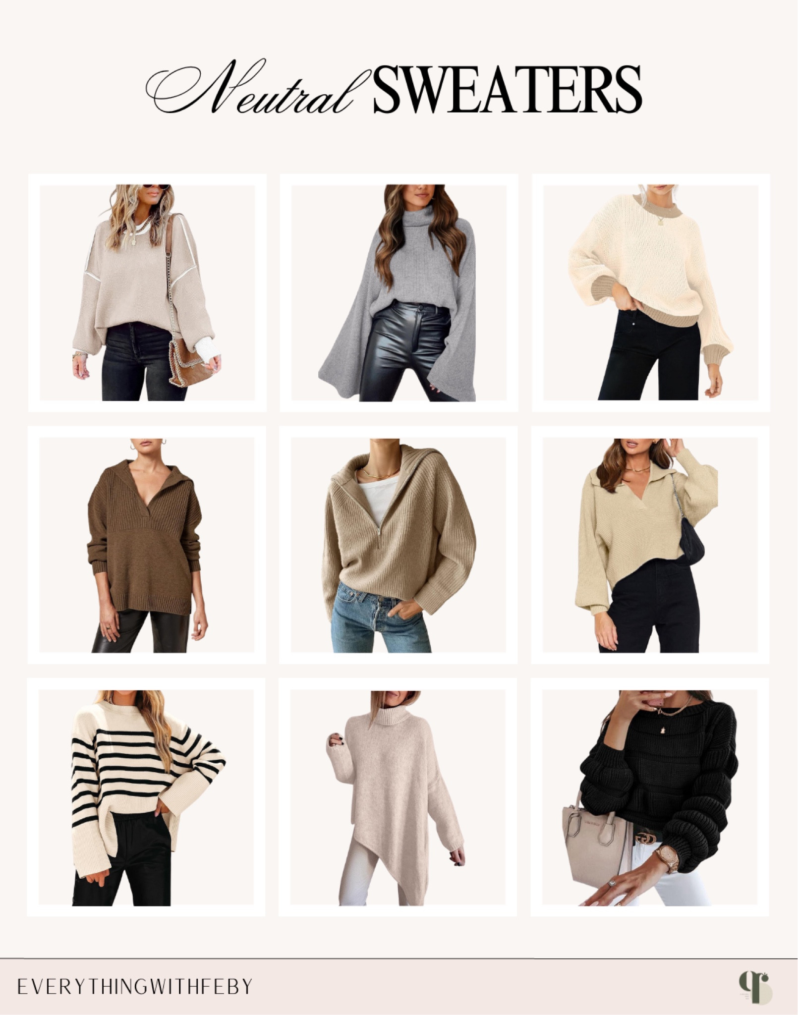 Neutral Sweaters Finds 

Amazon fashion / amazon finds / amazon neutal finds / it girl fashion / sweater trends / oversized sweater / cozy fall finds / cozy winter finds / ootd / outfit ideas / teacher outfits / amazon favorites / amazon must have 

#LTKfindsunder50 #LTKstyletip #LTKSeasonal