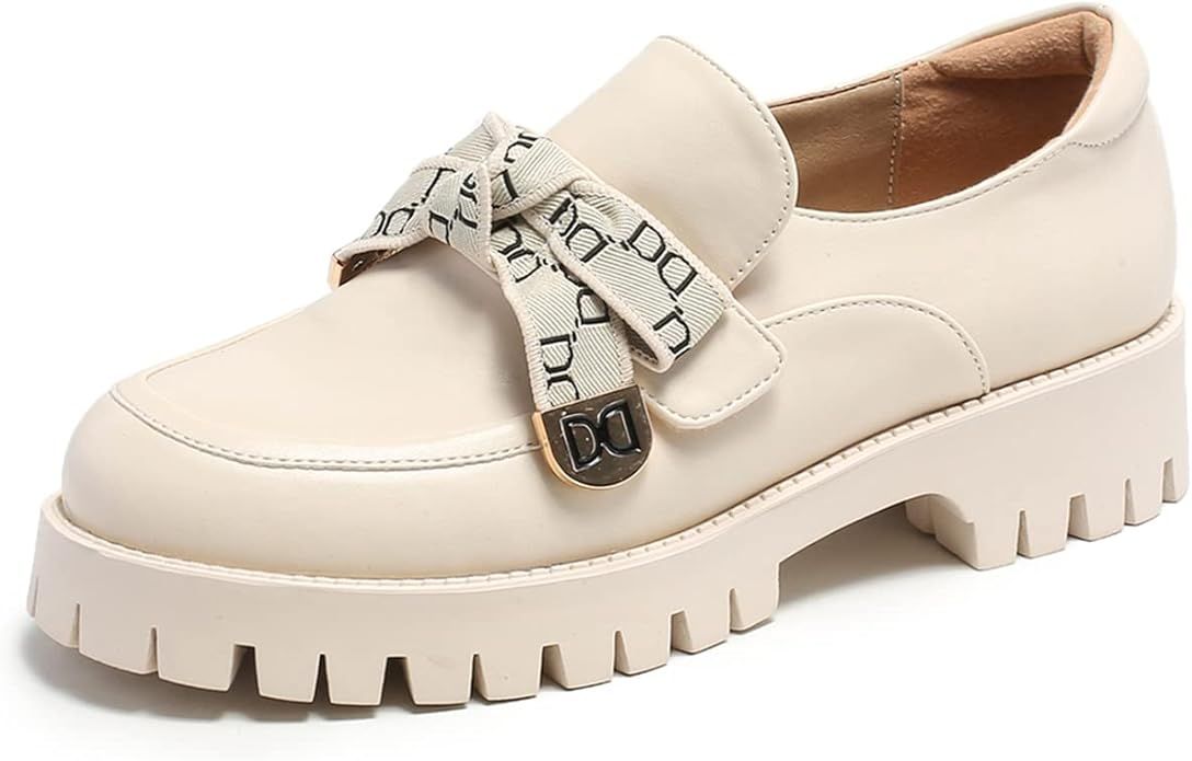 Yeemilar Women's AsiLena Platform Loafers Replaceable Paste Decorative Buckle Comfort Dressy Penn... | Amazon (US)