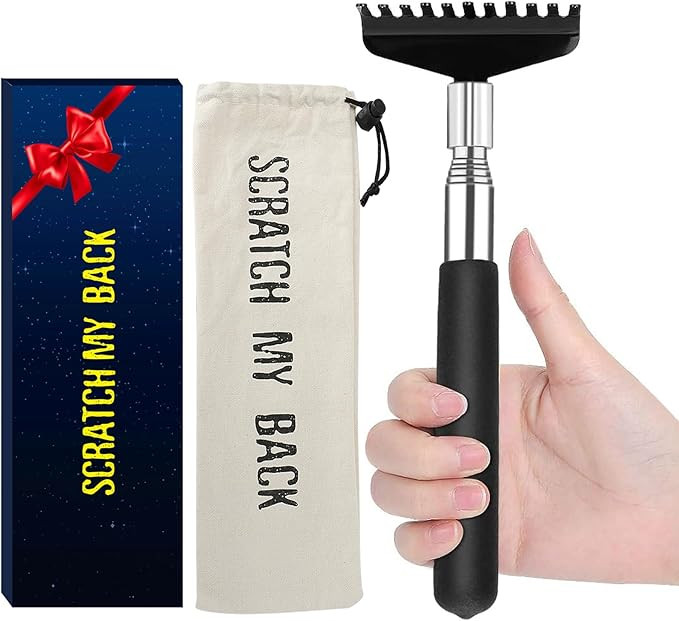 Oversized Portable Extendable Back Scratcher, Upgraded Metal Stainless Steel Telescoping Back Scr... | Amazon (US)