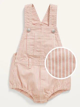 Printed Jean Shortall Romper for Baby | Old Navy (US)