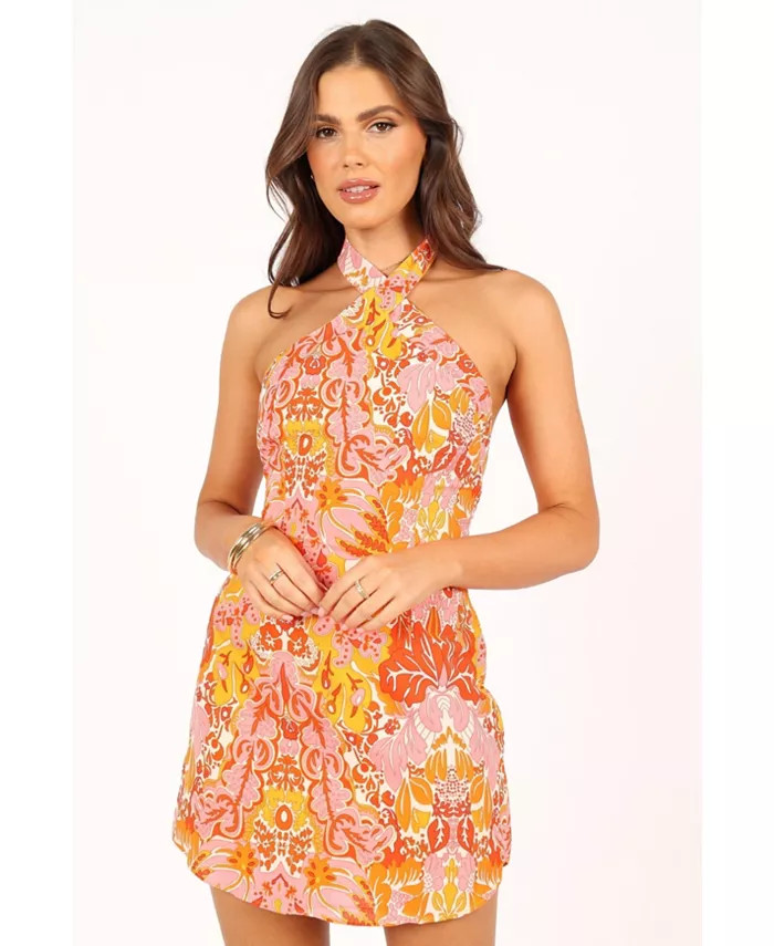 Elyse Halter neck Mini Dress | Macy's
