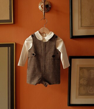 Edgehill Collection x Kristin Ellen Hockman Theo Baby Boys Peter Pan Collar Jon Jon Set -  12 Months | Dillard's