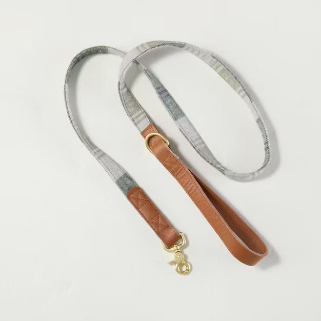 Tartan Plaid Dog Leash - 60" - Tonal Green - Hearth & Hand™ with Magnolia | Target