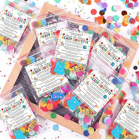 24 Sets Back to School Confetti Magic Jitter Glitter Gifts Ready First Day of School Confetti Bag... | Amazon (US)