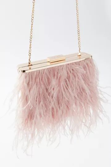 Olga Berg Estelle Feather Clutch Bag | Urban Outfitters (US and RoW)