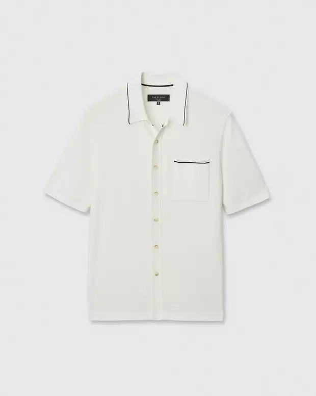 Dalton Silk-Cotton Knit Shirt | rag & bone