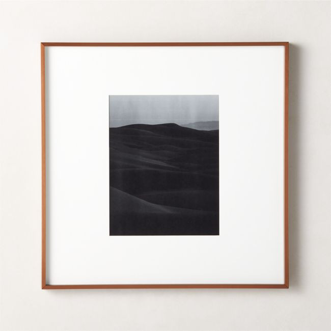 Gallery Brass Picture Frame with White Mat 11"x14 | CB2