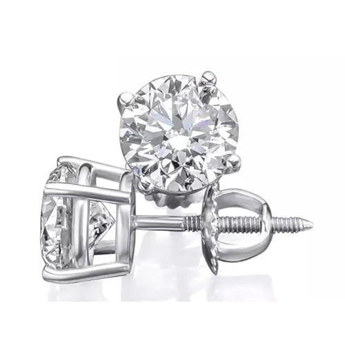 EternalDia IGI Certified Lab Grown Diamond Earrings for Women | 14K Gold Solitaire Diamond Stud Earrings with 4-Prong Screw Back Earrings | 0.50Ct-3Ct, F Color, VS1-VS2 Clarity | Fine Jewelry | Amazon (US)