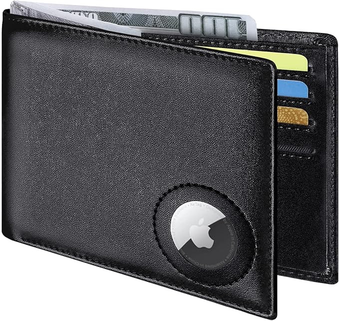 Slim Leather Wallet for Men Airtag Hidden, Large Bifold Mens Wallet RFID Blocking with ID Windows... | Amazon (US)