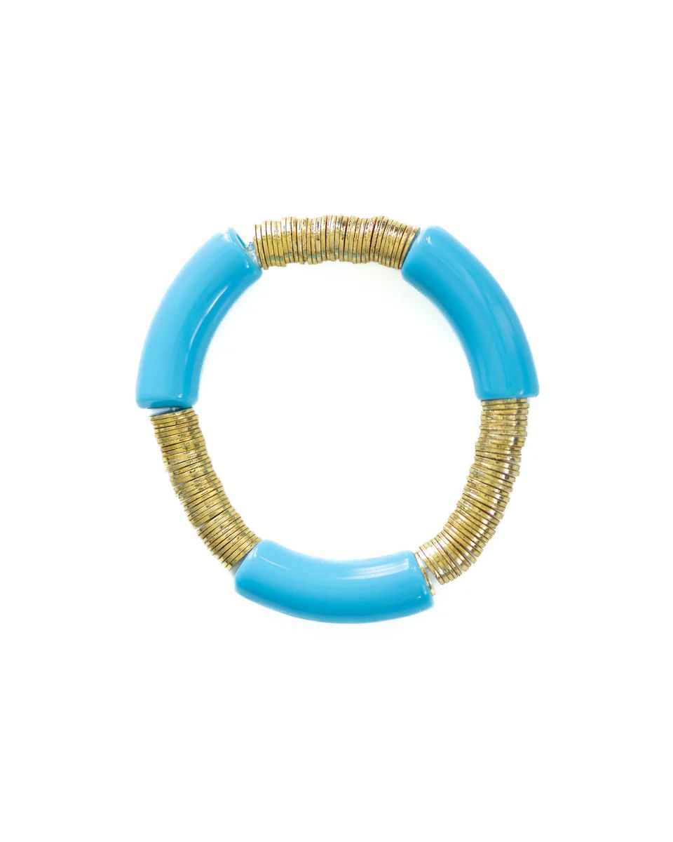 The Light Blue and Gold Cormier | Cocos Beads and Co