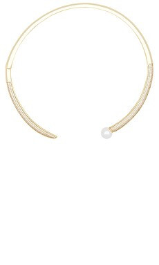 Pave X Pearl Open Collar Choker Necklace
                    
                    By Adina Eden | Revolve Clothing (Global)