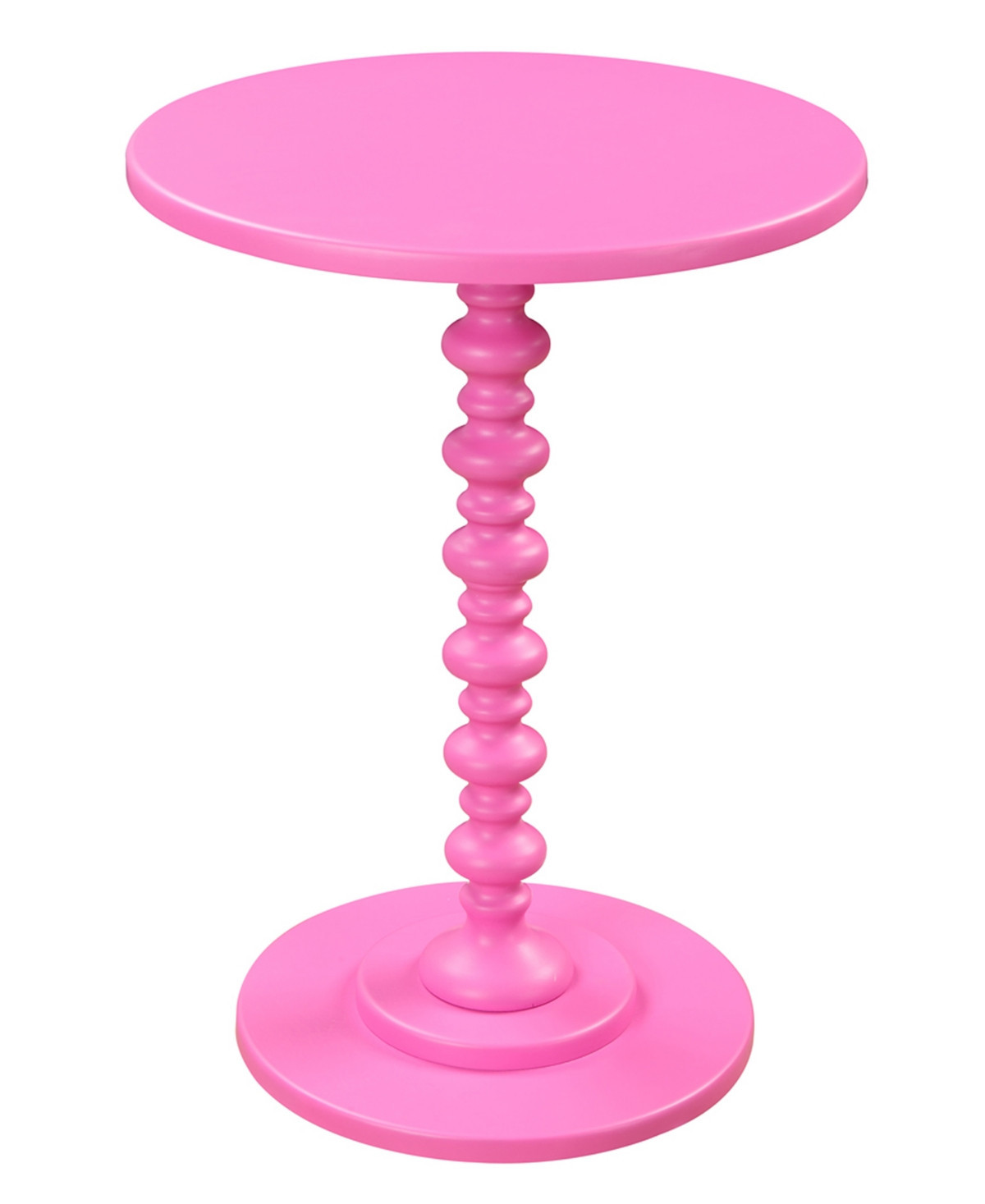 Convenience Concepts 17.75" Medium-Density Fiberboard Palm Beach Spindle Table - Pink | Macy's
