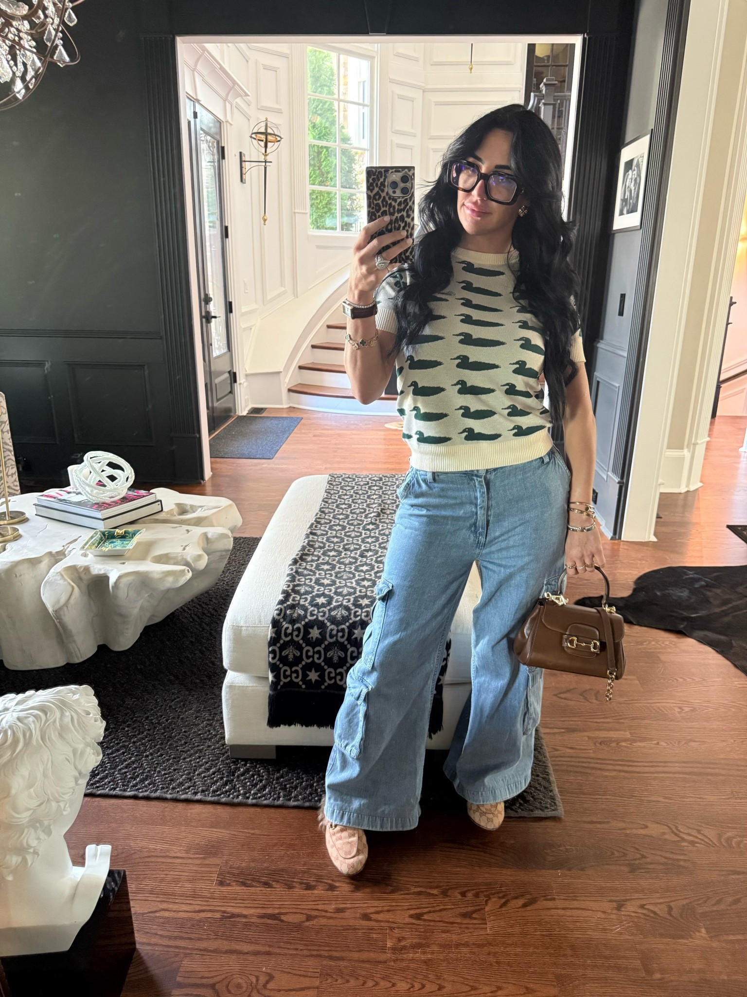 Loving this adorable duck top from Ell and Emm. Paired it with cargo denim, Gucci loafers & beautiful brown Gucci handbag. Wearing a size small in top.

#LTKSeasonal #LTKFindsUnder100 #LTKStyleTip