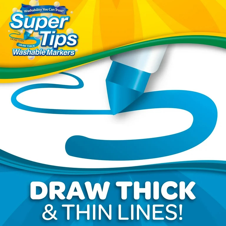 Crayola Super Tips Washable Markers for Kids, 50 Count, Arts and Crafts Supplies, Adult Coloring ... | Walmart (US)