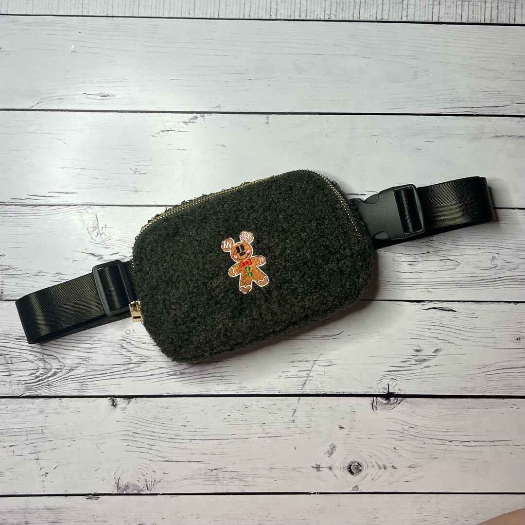 Dark Olive Sherpa Gingerbread Belt Bag - Etsy | Etsy (US)