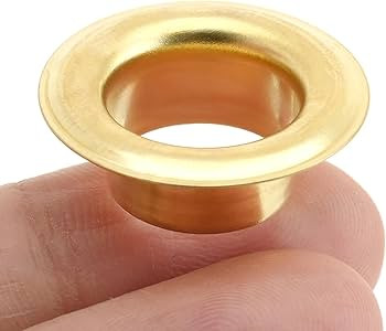 CRAFTMEMORE 1 inch Hole 10 Sets Grommets Eyelets with Washers for Leather, Tarp, Canvas (Gold) | Amazon (US)