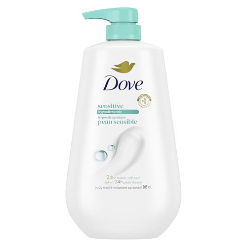 Dove, Body Wash for Softer and Smoother Effectively Washes Away Bacteria While Nourishing Your, Sensitive Skin, 34 Fl Oz (Pack of 3) | Amazon (US)