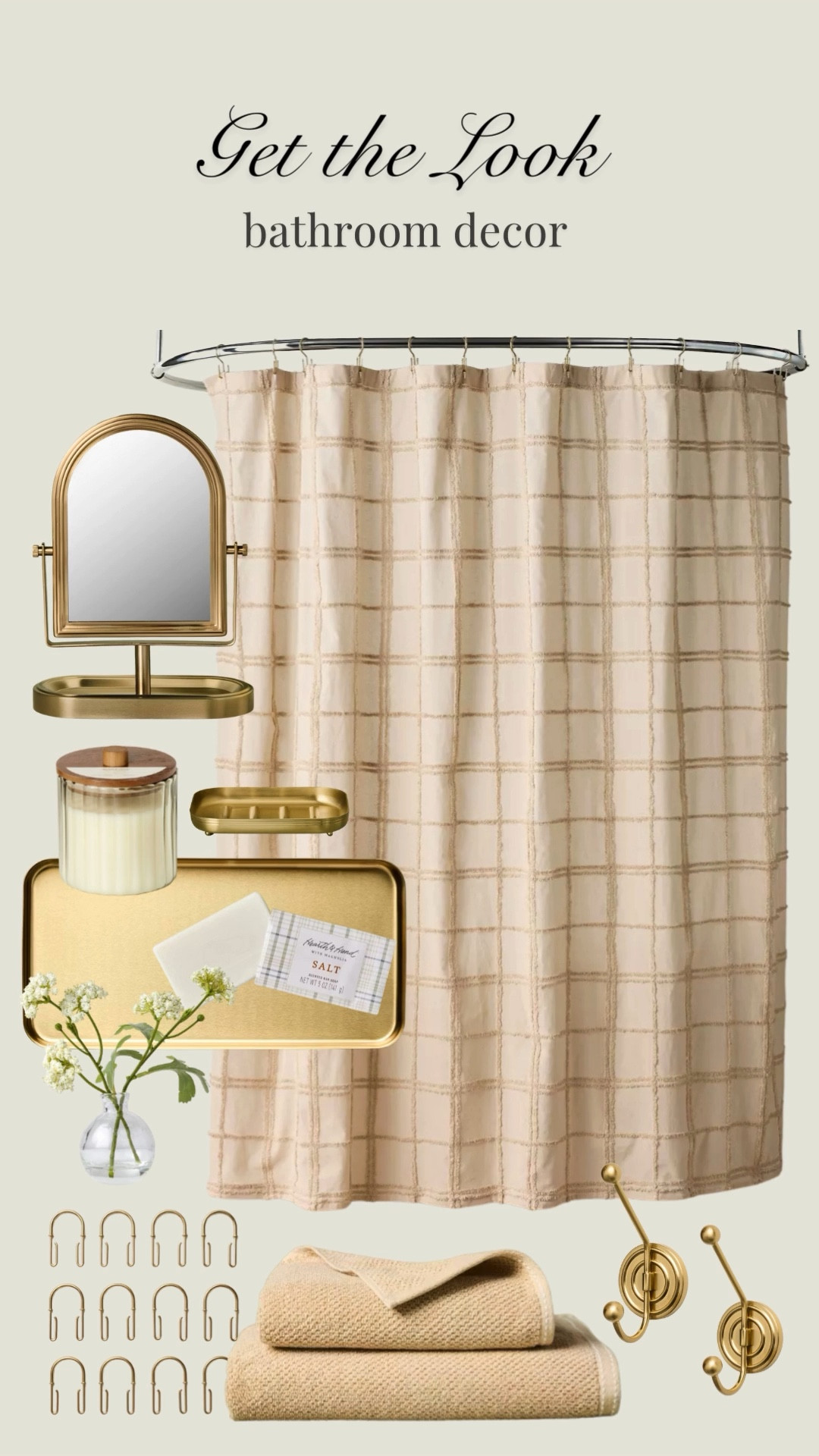 New! This collection features the prettiest shower curtains and accessories for creating a calm, neutral bathroom space with pops of color and mixed metals! bathroom, ensuite, primary bath, guest room, modern organic, modern farmhouse, cottage, transitional

#LTKHome #LTKFindsUnder100 #LTKSeasonal