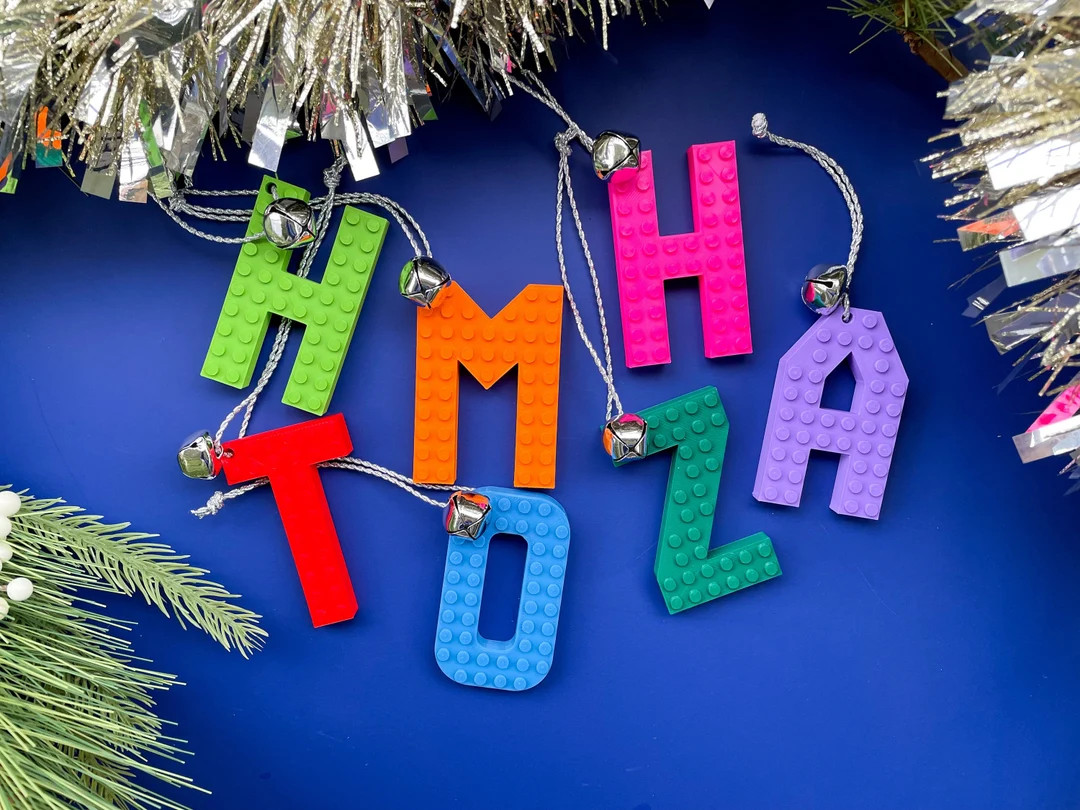 Personalized Stocking Initial Hanging Tag Kids Christmas Stocking Name Label Brick Letter - Etsy | Etsy (US)