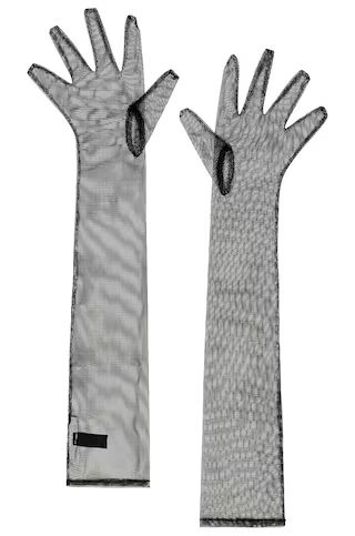 The Bar Tulle Gloves in Black from Revolve.com | Revolve Clothing (Global)