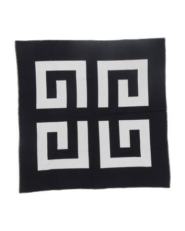 Made In Italy Wool And Cashmere Blend 4g Logo Blanket | TJ Maxx