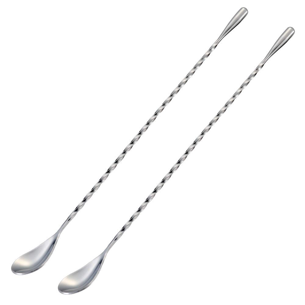 Briout Bar Spoon Cocktail Mixing Stirrers for Drink, Stainless Steel 12 Inches Long Handle, Silve... | Amazon (US)