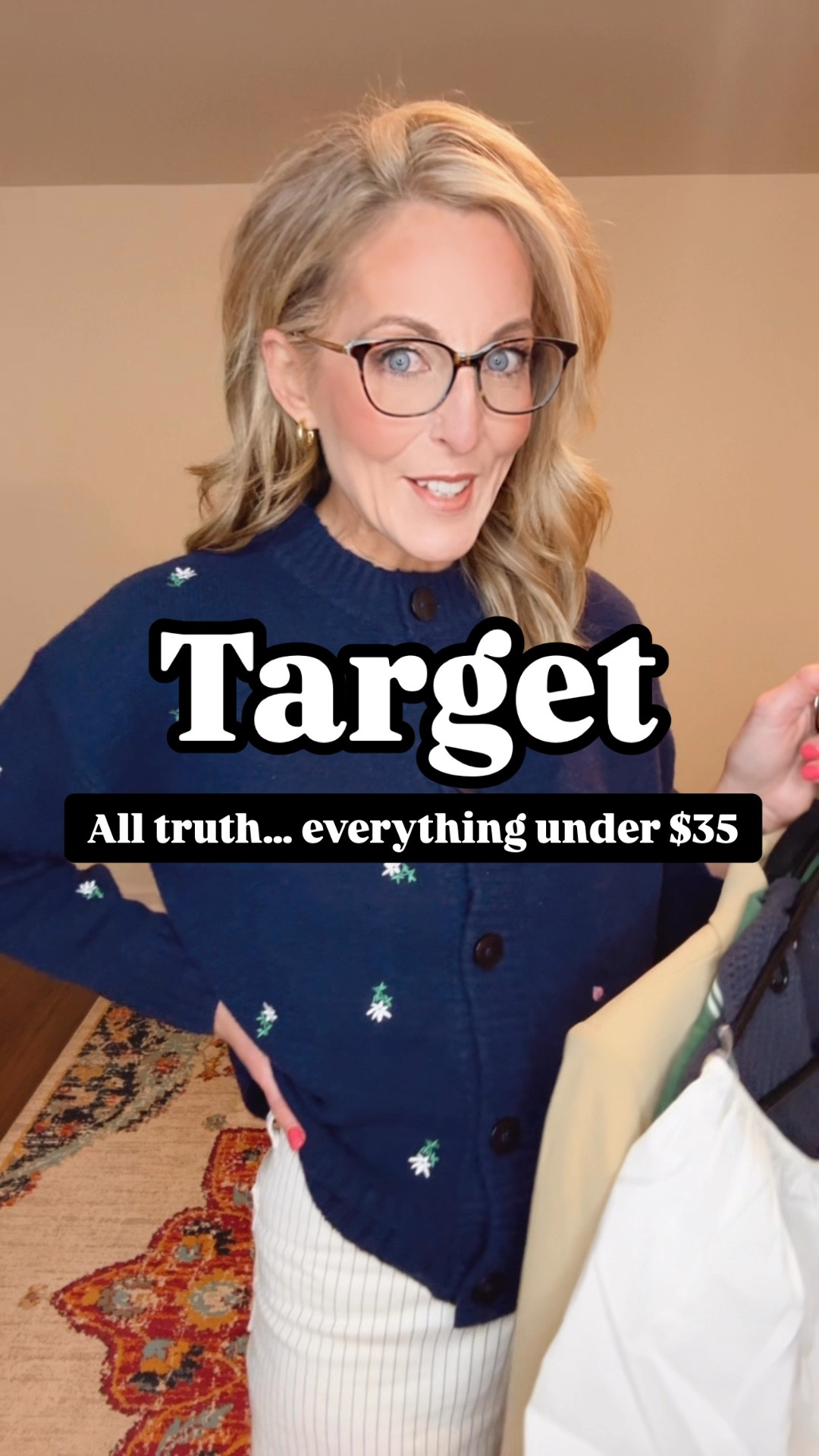 Target NEW arrivals I am LOVING LATELY! 
First, the viral sailor jeans are back with an additional color. I love this light chambray look. I am wearing my true size 2 reviews say to size up.- paired it with his adorable flutter sleeve floaty top that is less than $30 wearing a size extra small - rugby, Canadian and white striped sweater dress - perfect for the mom on the go paired with your favorite sneakers - last this polo pullover knit set is so perfect for running errands cleaning house for all of the things that we do! The top is $25 wearing a size medium and the shorts are $15 wearing a size small  

#LTKSeasonal #LTKStyleTip #LTKOver40

#LTKWatchNow #LTKSeasonal #LTKStyleTip