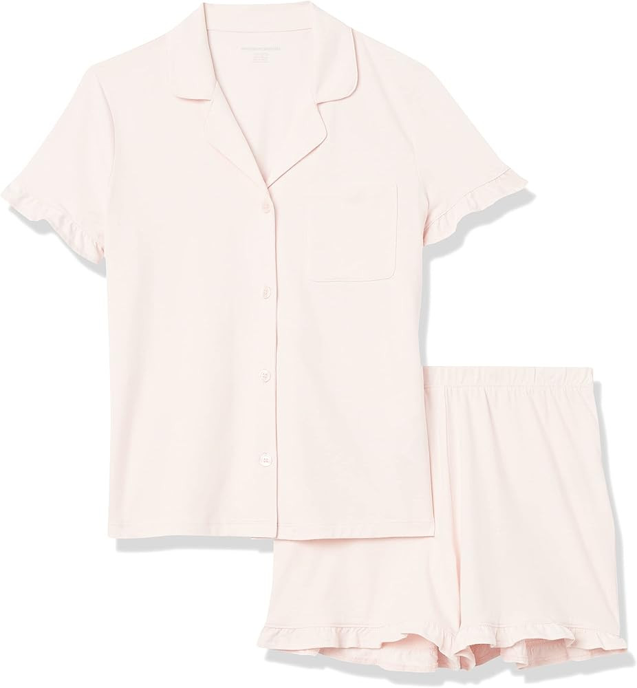 Amazon Essentials Women's Cotton Modal Short Pajama Set | Amazon (US)