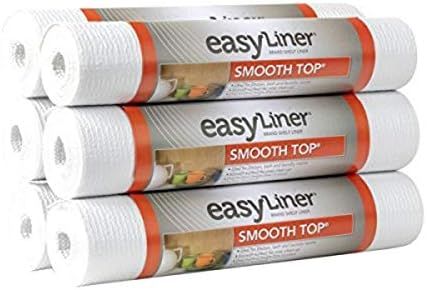Duck Smooth Top Easy Liner Shelf Liner 12" Wide Kitchen Pack, 6-Rolls, 10' Length, White | Amazon (US)