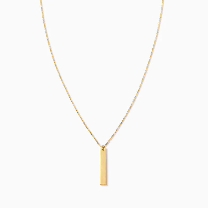 Vertical Bar Necklace - Gold | Uncommon James