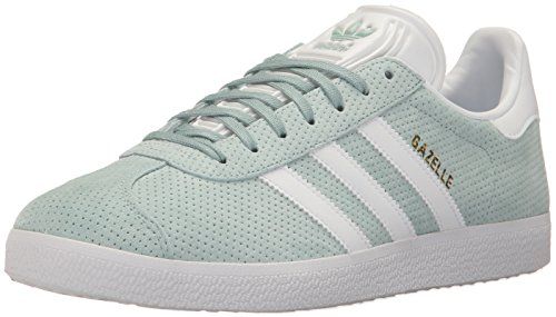 adidas Originals Women's Gazelle W Sneaker, Tactile Green/White/Gold Metallic, 6.5 M US | Amazon (US)