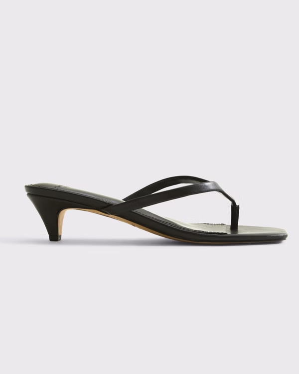 Thong Kitten Heel Sandals | Abercrombie & Fitch (US)