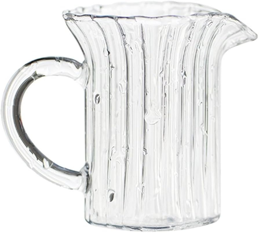 CHOOLD Creative Embossed Stripe Clear Crystal Glass Creamer Pitcher/Serving Pitcher/Sauce Pitcher... | Amazon (US)