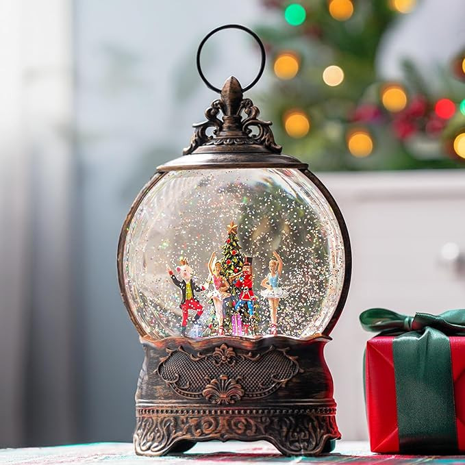 12.1" Christmas Snow Globe Lantern, The Nutcracker and The Mouse King, Musical Snow Globe, Indoor... | Amazon (US)