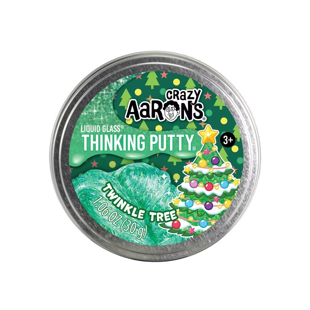 Crazy Aaron's Twinkle Tree Liquid Glass Thinking Putty Tin - Clear | Target