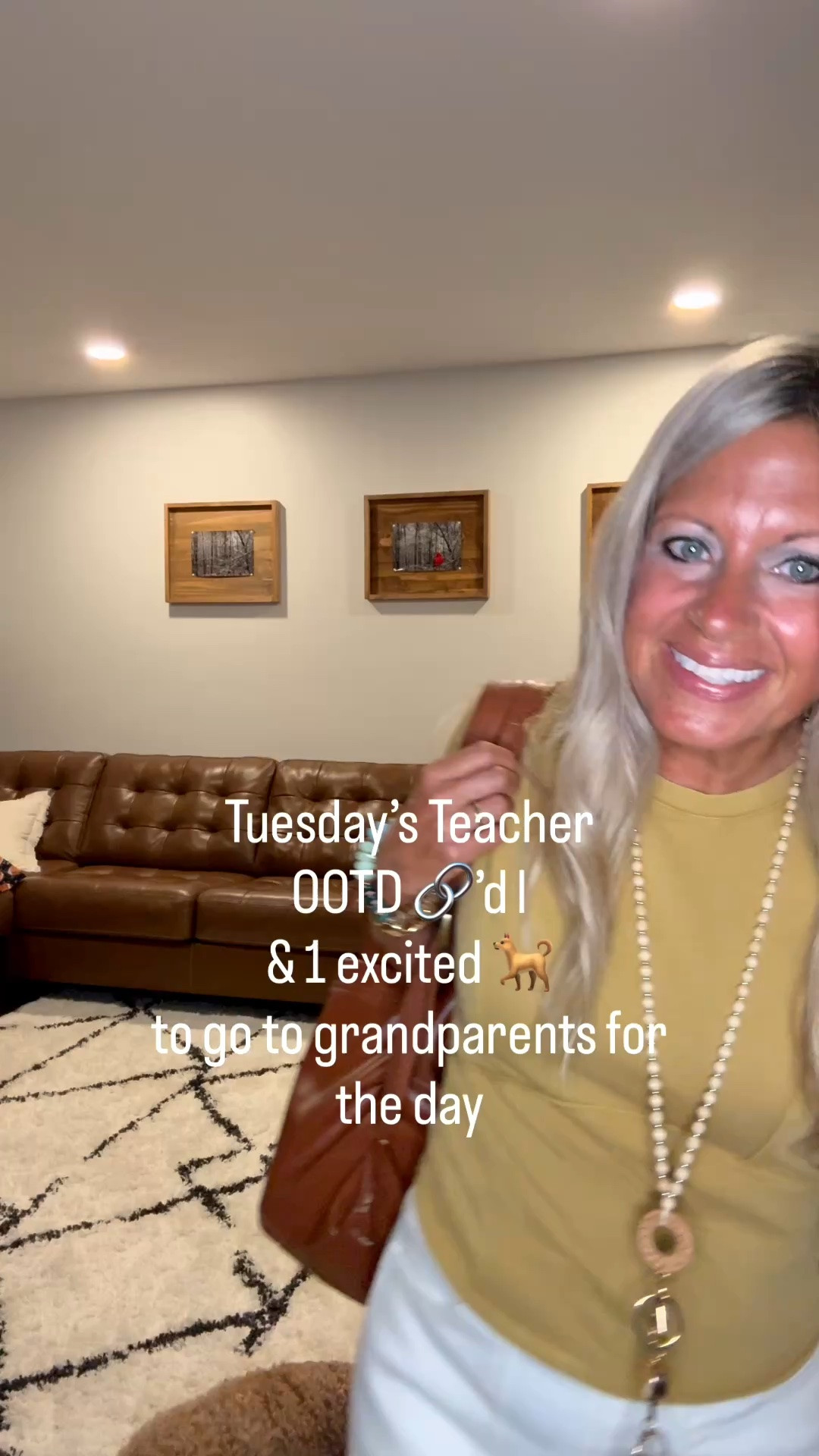 Tuesday’s Teacher OOTD & 1 excited 🐶 to be dropped off at his grandparents while we go to school.  OOTD from @Walmart.  #ad

#LTKSaleAlert #LTKWorkwear #LTKPetite