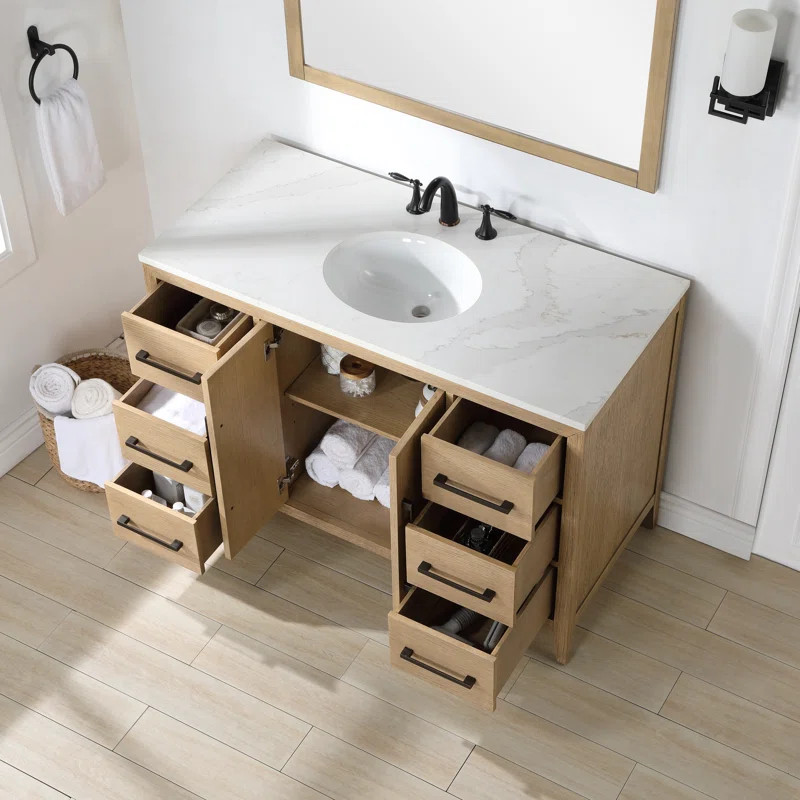Alsup 48'' Free Standing Single Bathroom Vanity with Top | Wayfair North America