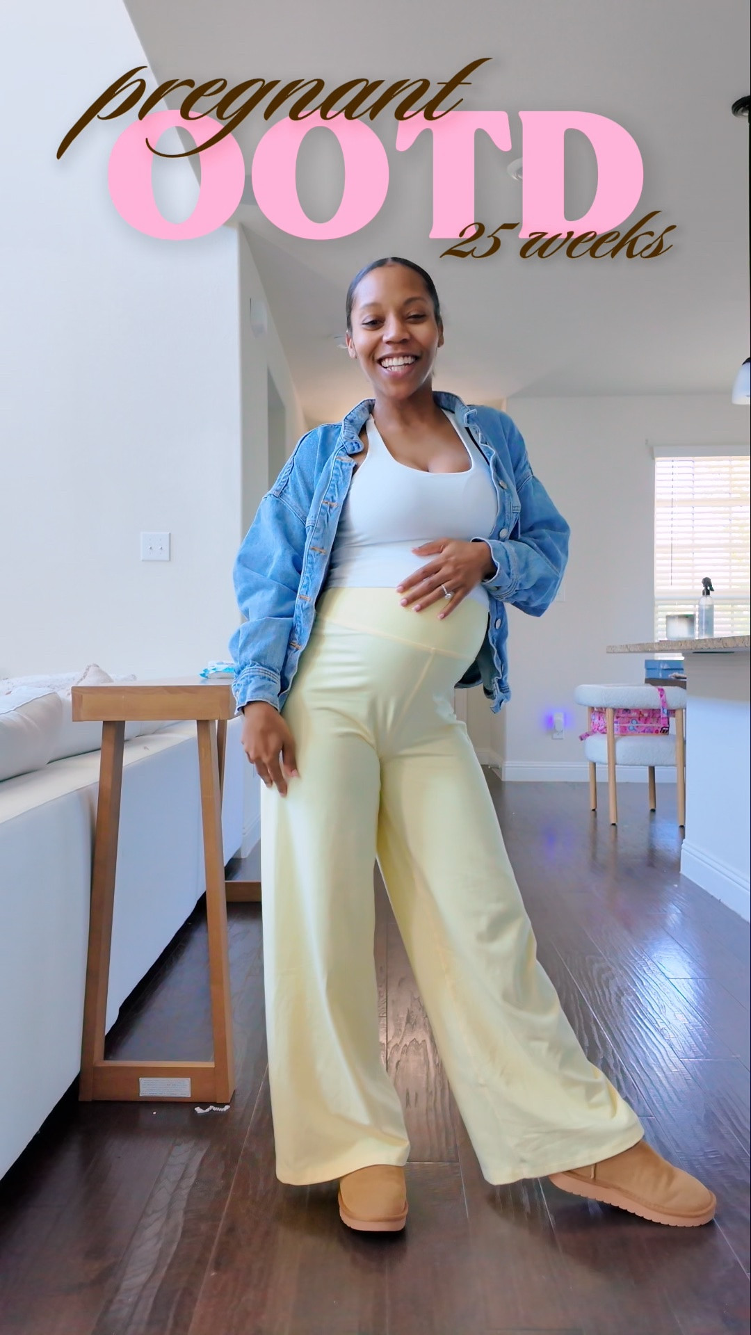 Butter yellow for spring? Groundbreaking 🤭🧈💛 I’m afraid I’ve fallen for the butter yellow trend and I love it! I got these pants from @Old Navy in a size small petite and they fit perfectly over my bump! #OldNavyCreator

#LTKootd #LTKBump #LTKPetite